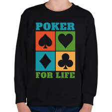 PRINTFASHION Poker - Gyerek pulóver - Fekete gyerek pulóver, kardigán