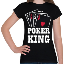 PRINTFASHION Póker king - Női póló - Fekete női póló