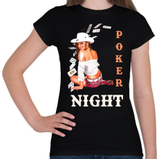 PRINTFASHION POKER NIGHT - Női póló - Fekete