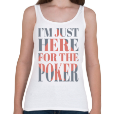 PRINTFASHION Póker - Női atléta - Fehér női trikó