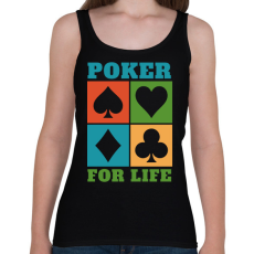 PRINTFASHION Poker - Női atléta - Fekete