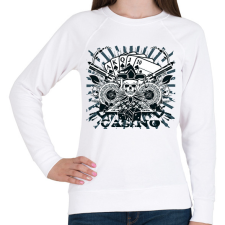 PRINTFASHION Póker  - Női pulóver - Fehér női pulóver, kardigán