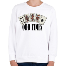 PRINTFASHION Póker Royal flush - odd times - tökéletes pillanatok - Gyerek pulóver - Fehér gyerek pulóver, kardigán