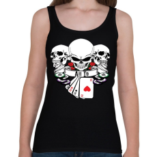 PRINTFASHION Poker Skulls - Női atléta - Fekete