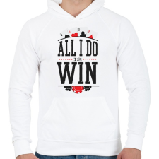 PRINTFASHION Pókerezés - Férfi kapucnis pulóver - Fehér női pulóver, kardigán