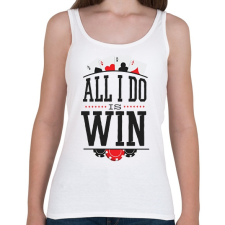 PRINTFASHION Pókerezés - Női atléta - Fehér női trikó