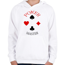 PRINTFASHION pokermaster_1 - Gyerek kapucnis pulóver - Fehér