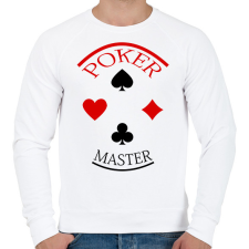 PRINTFASHION pokermaster_2 - Férfi pulóver - Fehér férfi pulóver, kardigán