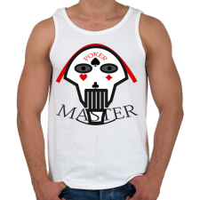 PRINTFASHION pokermaster_3 - Férfi atléta - Fehér atléta, trikó