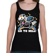 PRINTFASHION Pokolba - Női atléta - Fekete női trikó