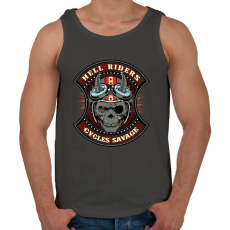 PRINTFASHION Pokoli motoros - Férfi atléta - Sötétszürke