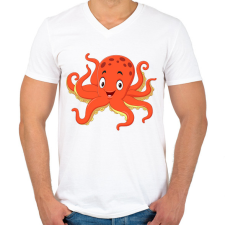 PRINTFASHION polip - Férfi V-nyakú póló - Fehér férfi póló