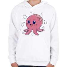 PRINTFASHION Polip - Gyerek kapucnis pulóver - Fehér gyerek pulóver, kardigán