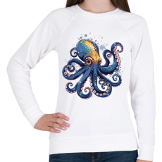 PRINTFASHION Polip  - Női pulóver - Fehér