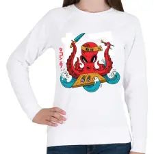 PRINTFASHION Polip séf - Női pulóver - Fehér női pulóver, kardigán