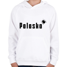 PRINTFASHION Poloska  - Gyerek kapucnis pulóver - Fehér gyerek pulóver, kardigán