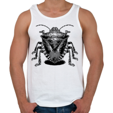PRINTFASHION Poloska rajz - Férfi atléta - Fehér