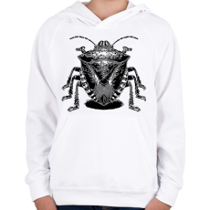 PRINTFASHION Poloska rajz - Gyerek kapucnis pulóver - Fehér