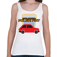 PRINTFASHION Polski Fiat - ezzel kezdtem - Női atléta - Fehér