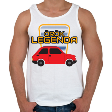 PRINTFASHION Polski Fiat Örök Legenda - Férfi atléta - Fehér atléta, trikó