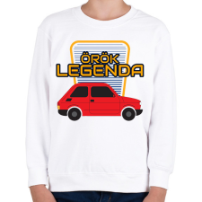 PRINTFASHION Polski Fiat Örök Legenda - Gyerek pulóver - Fehér gyerek pulóver, kardigán