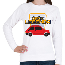 PRINTFASHION Polski Fiat Örök Legenda - Női pulóver - Fehér