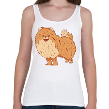 PRINTFASHION Pomerániai törpespicc - Női atléta - Fehér női trikó