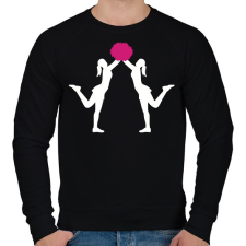 PRINTFASHION Pompomlány - Férfi pulóver - Fekete férfi pulóver, kardigán
