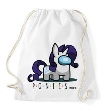 PRINTFASHION Ponies among us - Sportzsák, Tornazsák - Fehér tornazsák