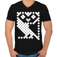 PRINTFASHION Pont bagoly - Férfi V-nyakú póló - Fekete