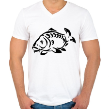 PRINTFASHION ponty - Férfi V-nyakú póló - Fehér férfi póló