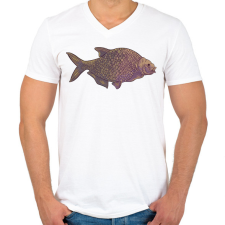 PRINTFASHION Ponty - Férfi V-nyakú póló - Fehér férfi póló