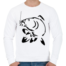 PRINTFASHION ponty  horgászat - Férfi pulóver - Fehér férfi pulóver, kardigán