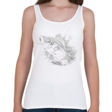 PRINTFASHION Ponty - Női atléta - Fehér női trikó