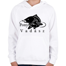PRINTFASHION Ponty vadász - Gyerek kapucnis pulóver - Fehér gyerek pulóver, kardigán
