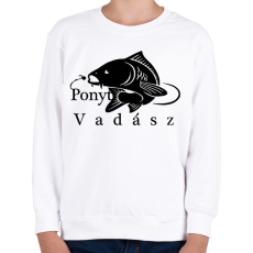 PRINTFASHION Ponty vadász - Gyerek pulóver - Fehér