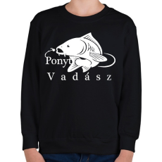 PRINTFASHION Ponyt vadászó - Gyerek pulóver - Fekete
