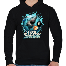 PRINTFASHION Pool Shark 2 - Férfi kapucnis pulóver - Fekete férfi pulóver, kardigán
