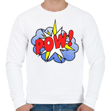 PRINTFASHION POOOOWWW - Férfi pulóver - Fehér férfi pulóver, kardigán