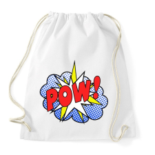 PRINTFASHION POOOOWWW - Sportzsák, Tornazsák - Fehér tornazsák