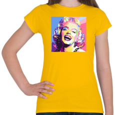 PRINTFASHION PopArt - Marilyn Monroe - Női póló - Sárga