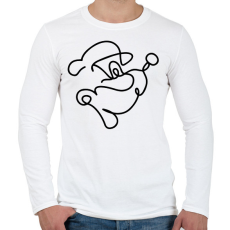 PRINTFASHION Popeye - Férfi hosszú ujjú póló - Fehér