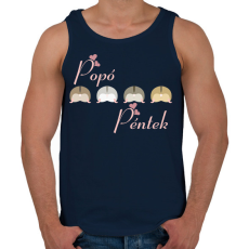 PRINTFASHION Popó péntek - Férfi atléta - Sötétkék