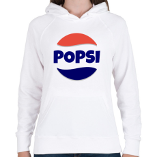 PRINTFASHION POPSI - Női kapucnis pulóver - Fehér