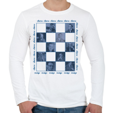 PRINTFASHION Popular chess players - Férfi hosszú ujjú póló - Fehér