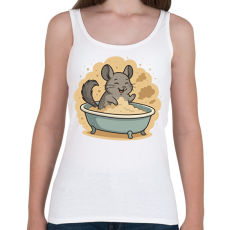 PRINTFASHION Porfürdőző csincsilla - Női atléta - Fehér