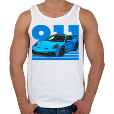 PRINTFASHION Porsche 911 - Férfi atléta - Fehér