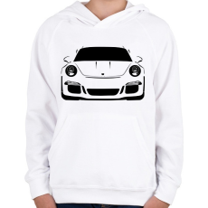 PRINTFASHION Porsche 911 - Gyerek kapucnis pulóver - Fehér
