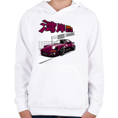 PRINTFASHION PORSCHE 911 RAUH WELT BEGRIFF RWB - Gyerek kapucnis pulóver - Fehér