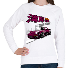 PRINTFASHION PORSCHE 911 RAUH WELT BEGRIFF RWB - Női pulóver - Fehér